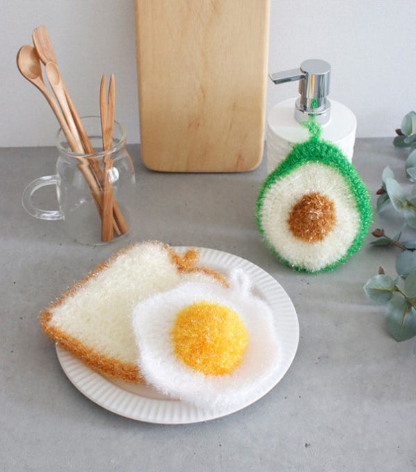 Brunch Knitted Dish Scrub. 브런치 뜨개 수세미